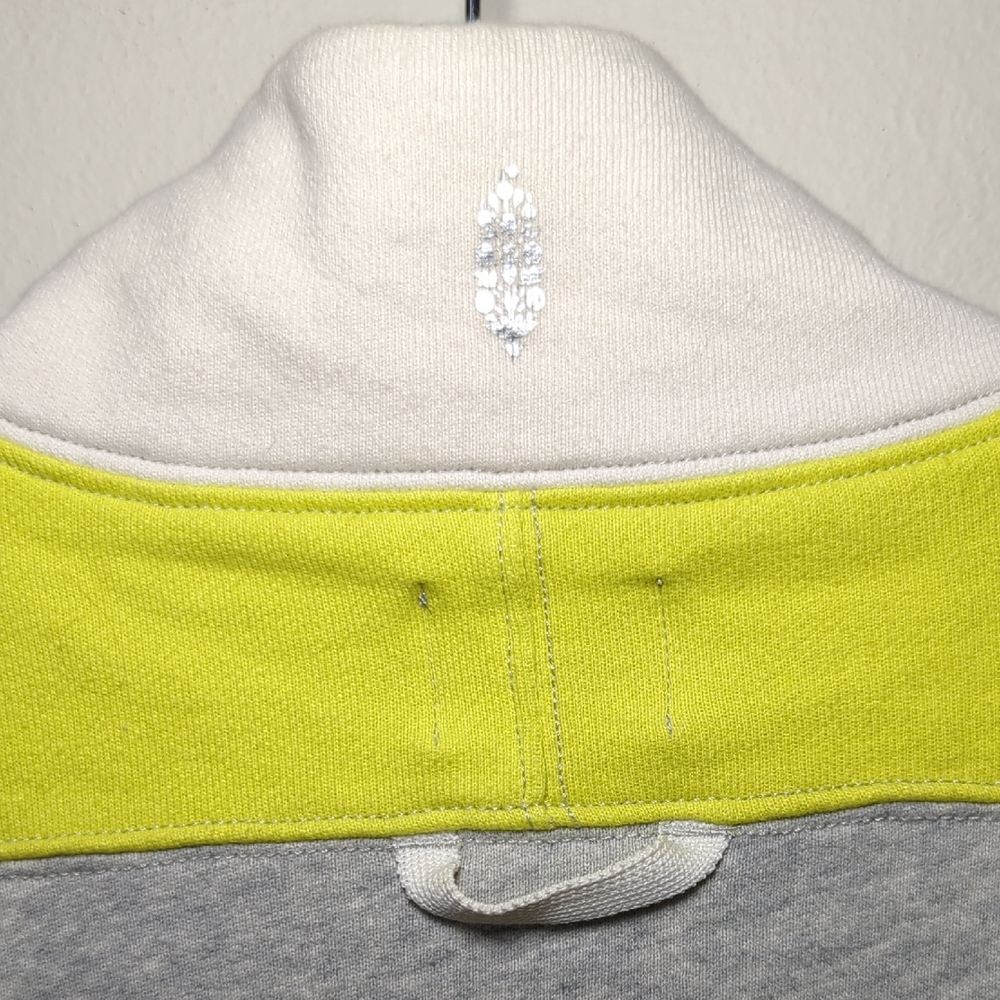 Free People Split Second Half Zip Pullover Gray I… - image 7